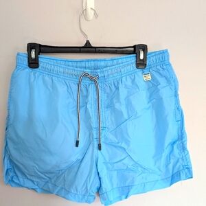 MC2 SAINT BARTH Swim Shorts Pantone Blue Beveled Glass Size LARGE